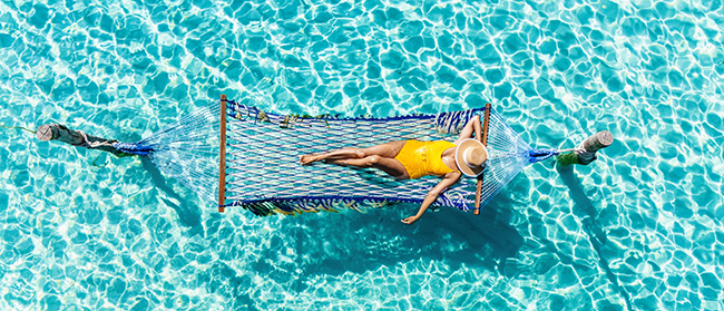 Relaxing in paradise